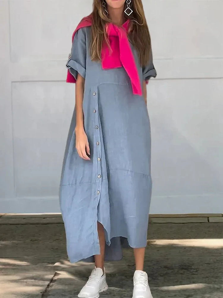 Leinenluxus | Legeres Kleid aus Leinenmix