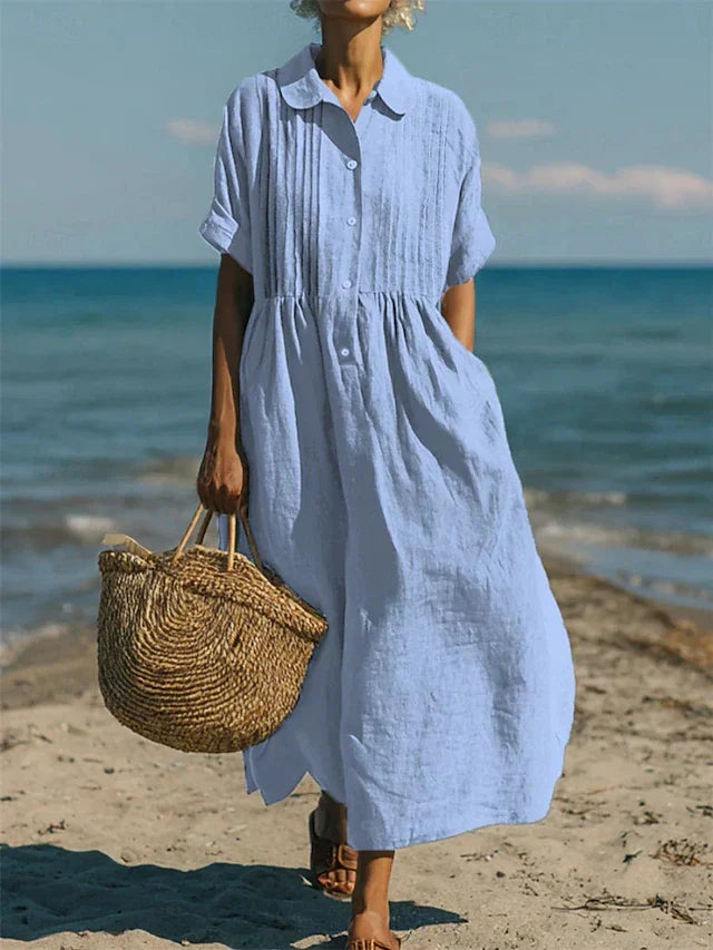 Alorieknopf | Baumwollkleid mit Knöpfen
