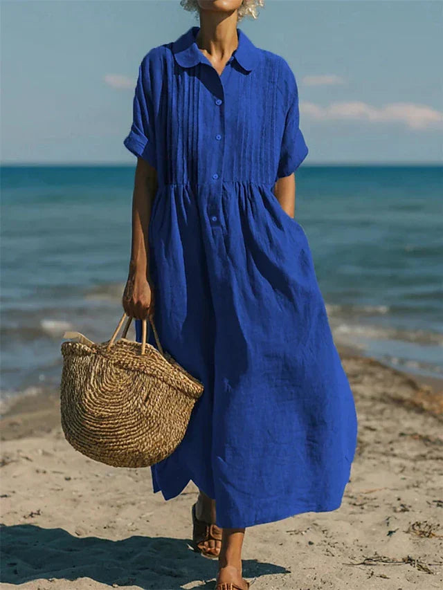 Alorieknopf | Baumwollkleid mit Knöpfen