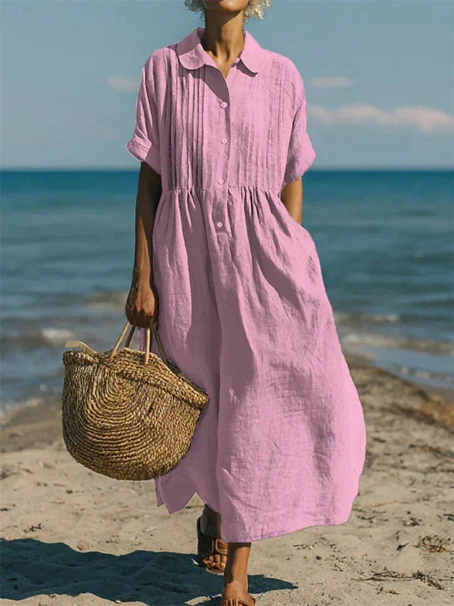 Alorieknopf | Baumwollkleid mit Knöpfen