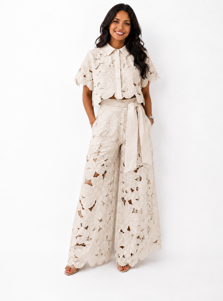 Manon Zweiteiliges Set in Cremebeige