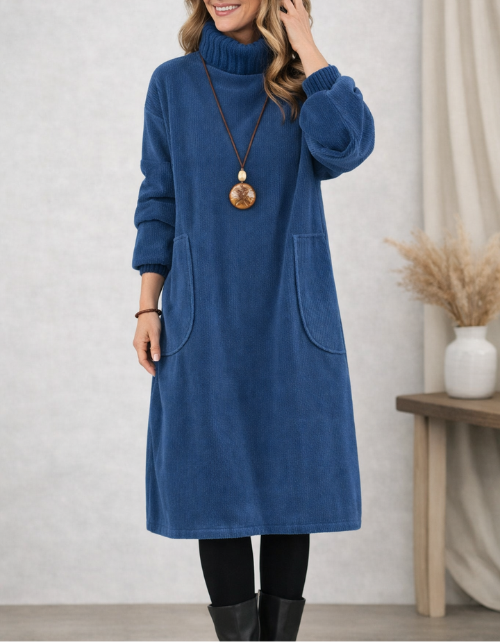 Jennyroll | Rollkragen-Midikleid