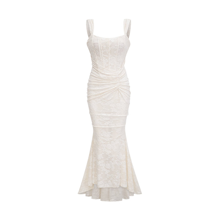 Jacquard-Traum | Elegantes Maxikleid mit Blumenmuster