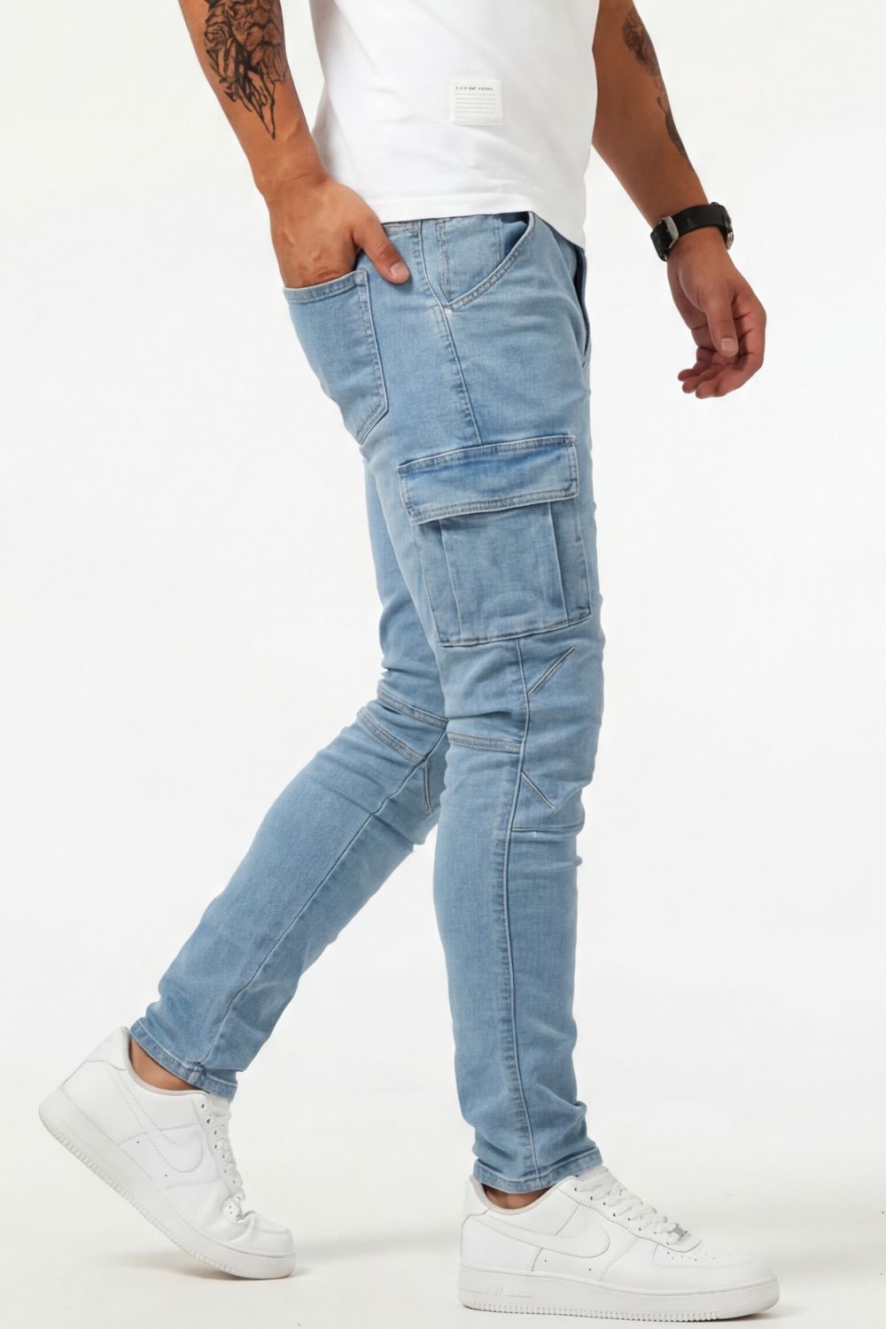 Cargodenim | Elastische Cargo-Jeans für Herren