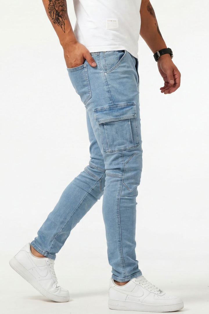 Cargodenim | Elastische Cargo-Jeans für Herren