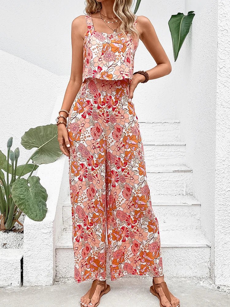 Blütentanz | Weiter Jumpsuit mit Blumenprint