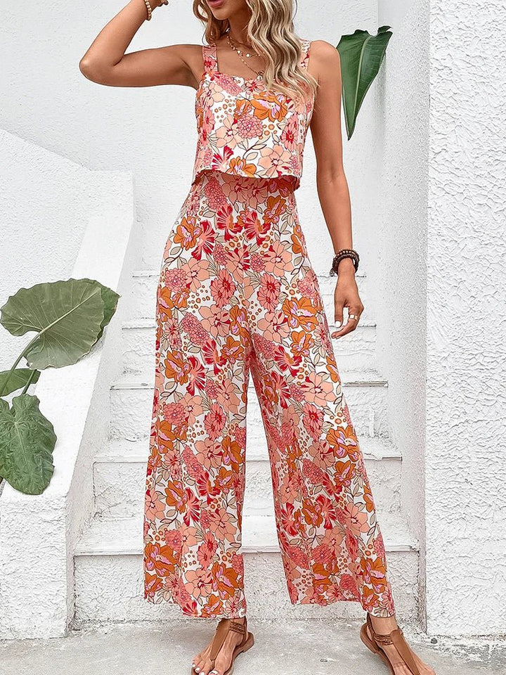 Blütentanz | Weiter Jumpsuit mit Blumenprint
