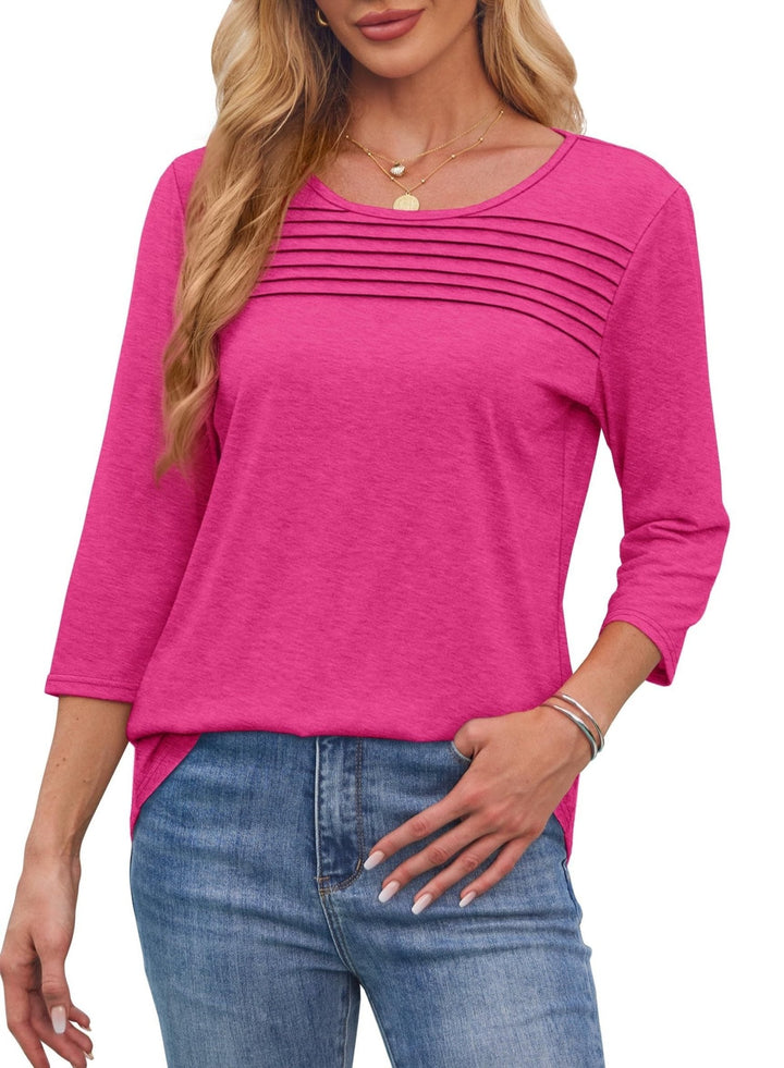 Faltenspiel | Elegantes 3/4-Arm Top