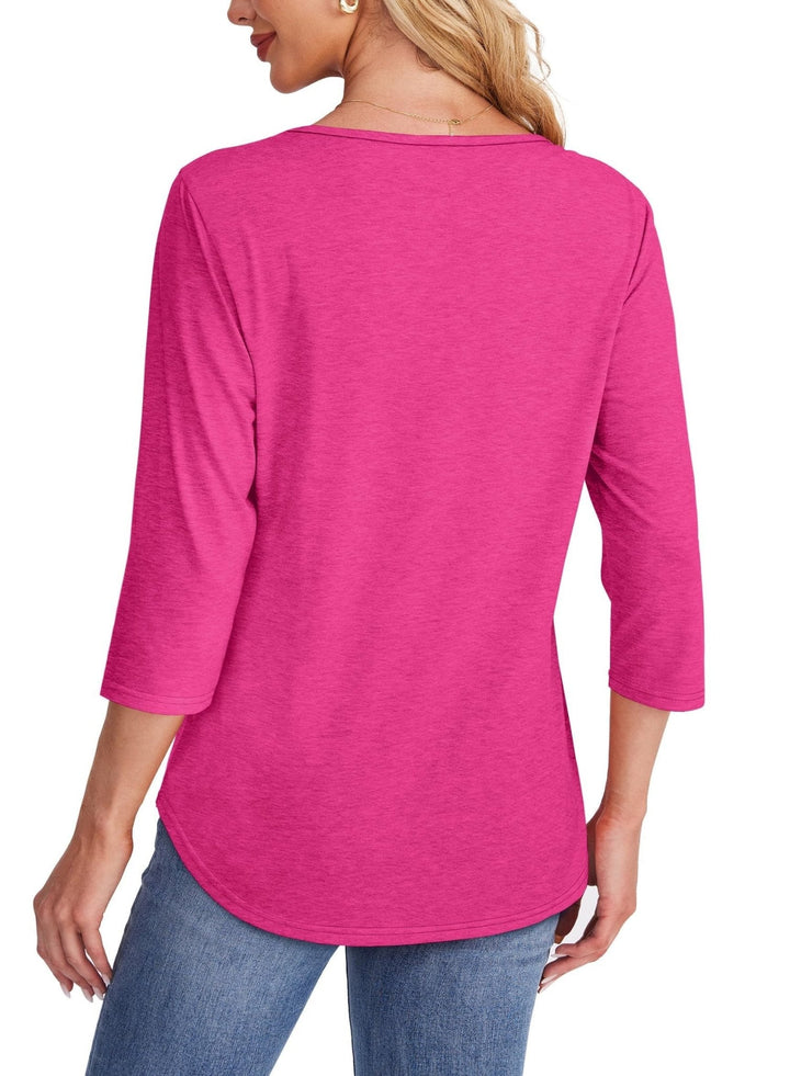 Faltenspiel | Elegantes 3/4-Arm Top