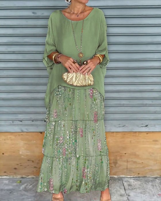 Federleicht | Boho-Maxikleid mit Schichten