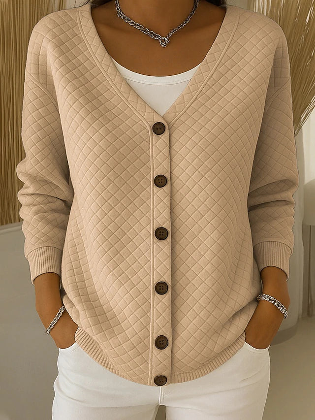 Laverne gesteppter Cardigan in Khaki