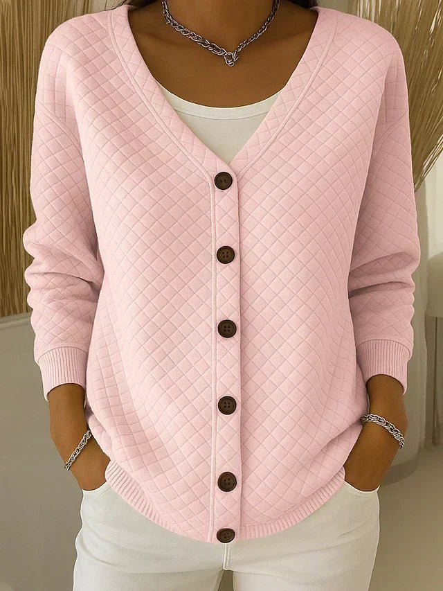 Laverne gesteppter Cardigan in Rosa