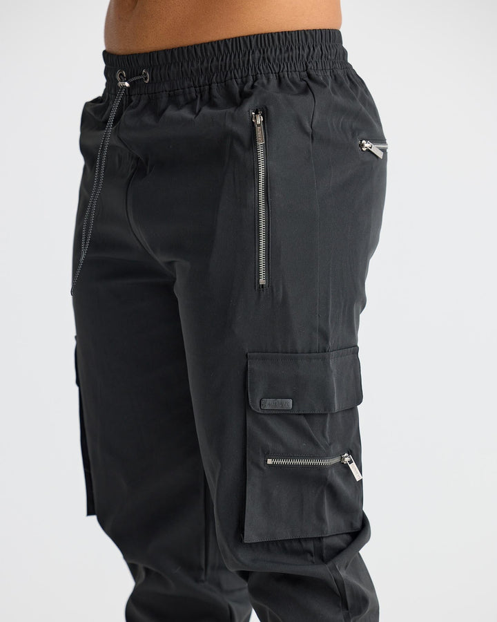 Cargoschwarz | Schwarze Cargo-Hose