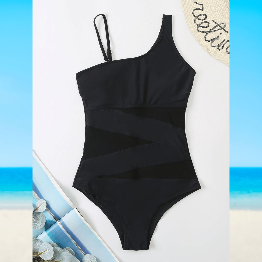 Schulterasymmetrie | Eleganter Badeanzug