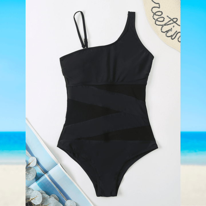 Schulterasymmetrie | Eleganter Badeanzug