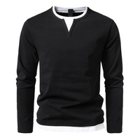 Henriklinie | Langarm-Baumwollshirt