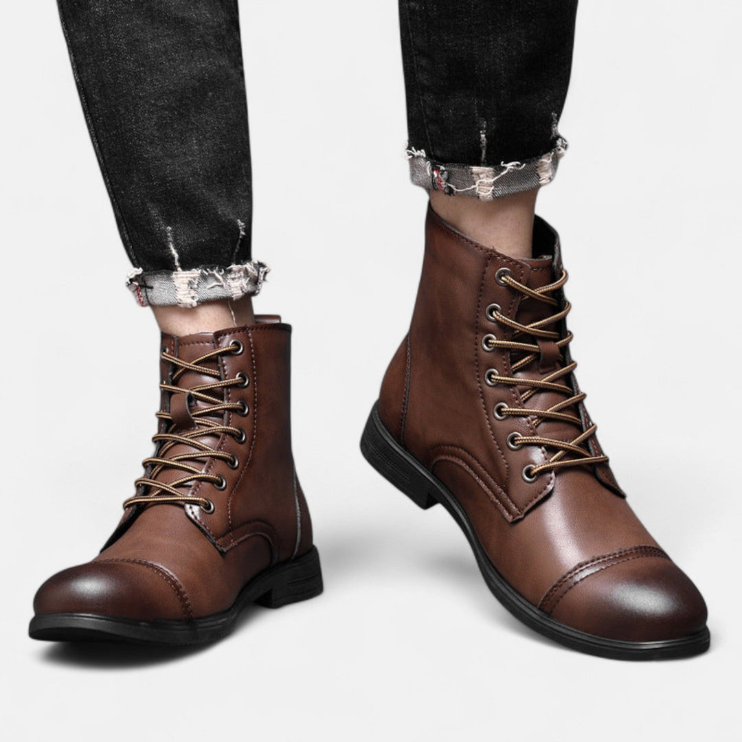 Martinostiefel | Elegante Herrenstiefel aus Kunstleder