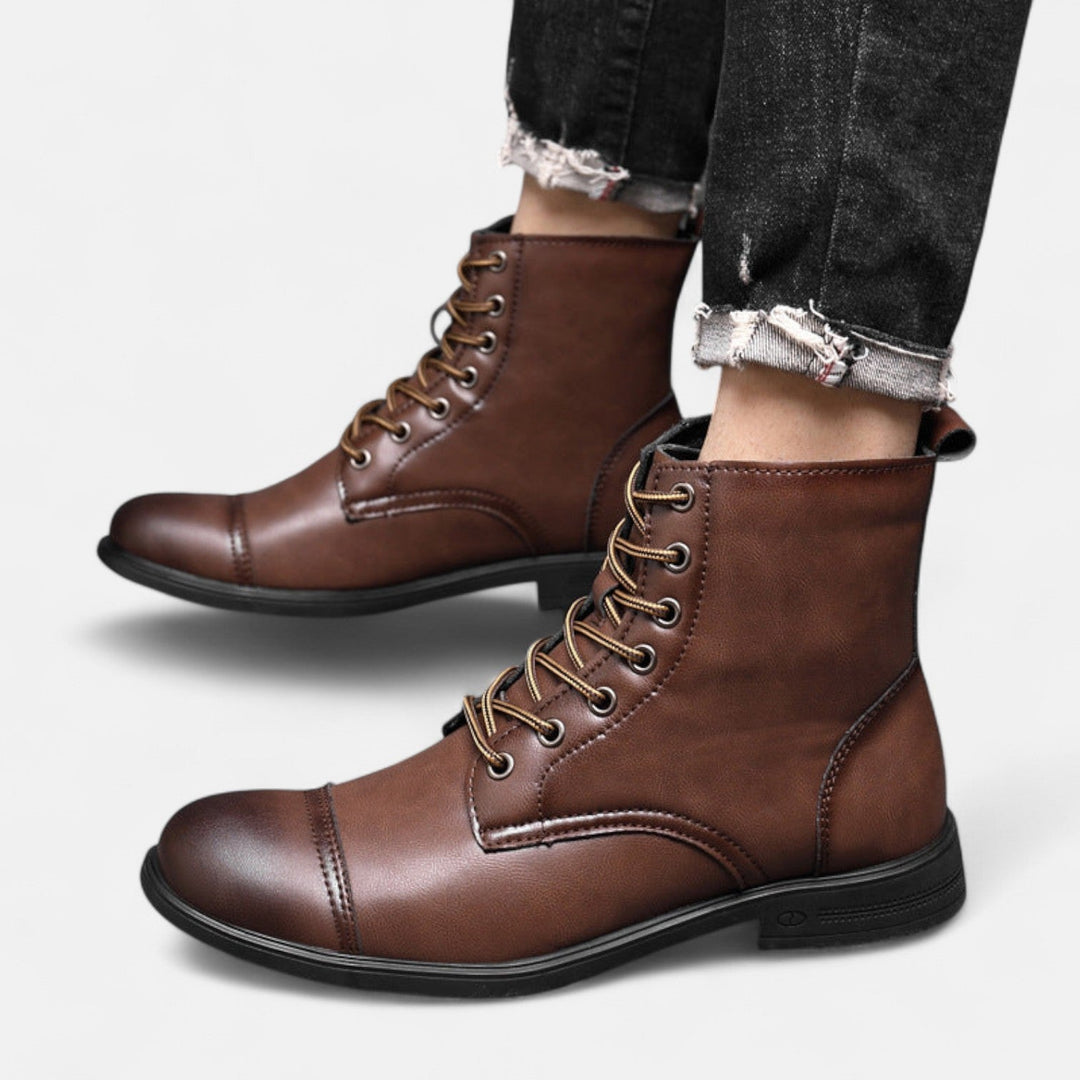 Martinostiefel | Elegante Herrenstiefel aus Kunstleder