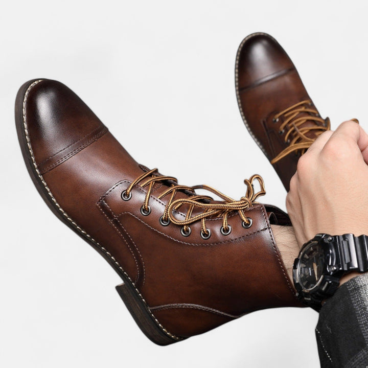 Martinostiefel | Elegante Herrenstiefel aus Kunstleder