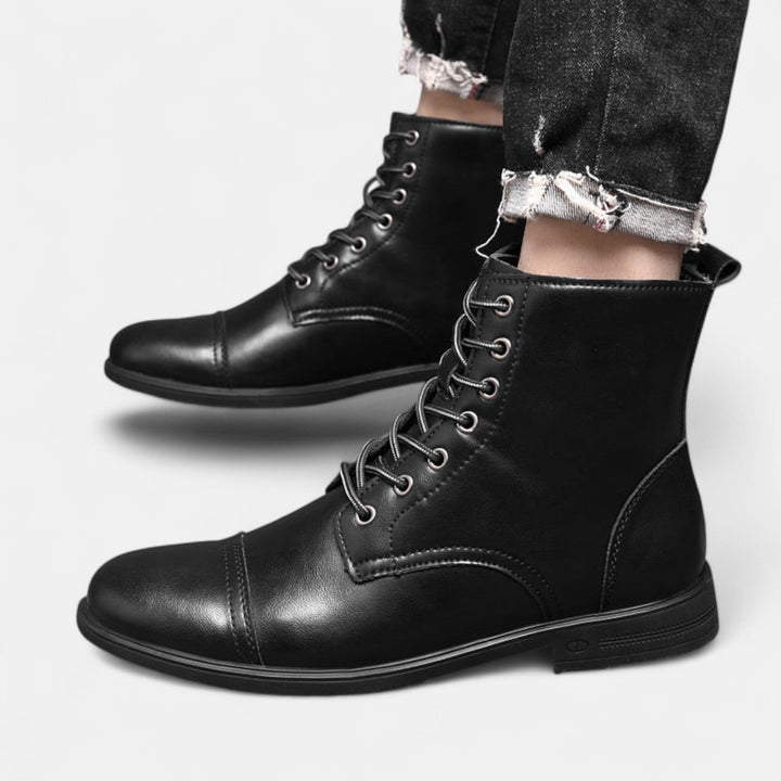 Martinostiefel | Elegante Herrenstiefel aus Kunstleder