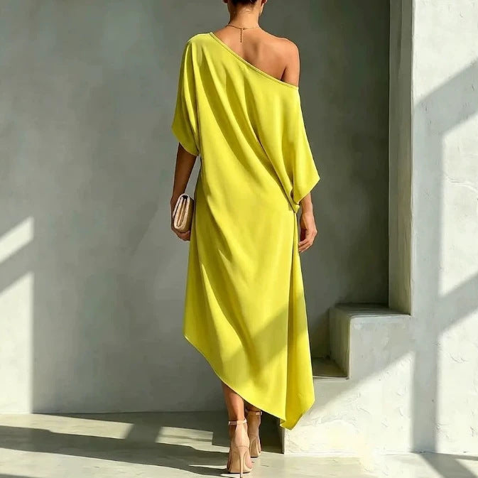 Camila asymmetrisches Kleid Detail