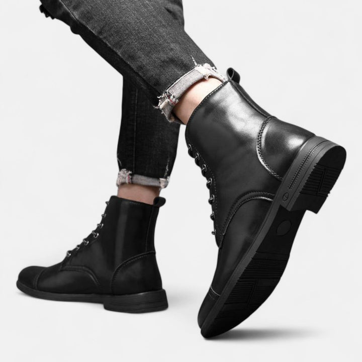Martinostiefel | Elegante Herrenstiefel aus Kunstleder