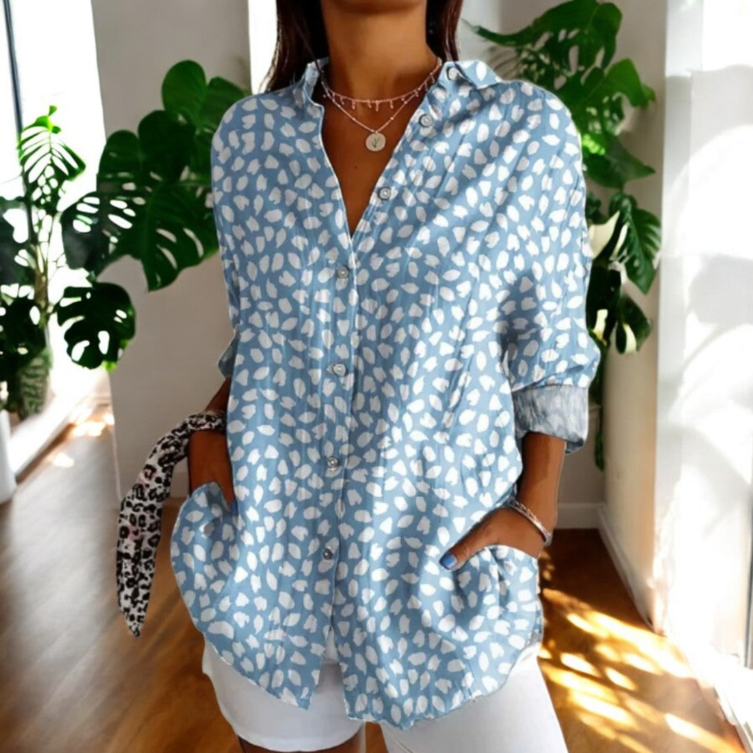 Irene | Stilvolle Blumenbluse
