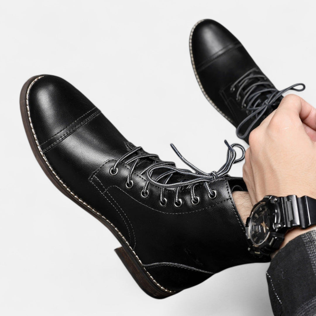 Martinostiefel | Elegante Herrenstiefel aus Kunstleder