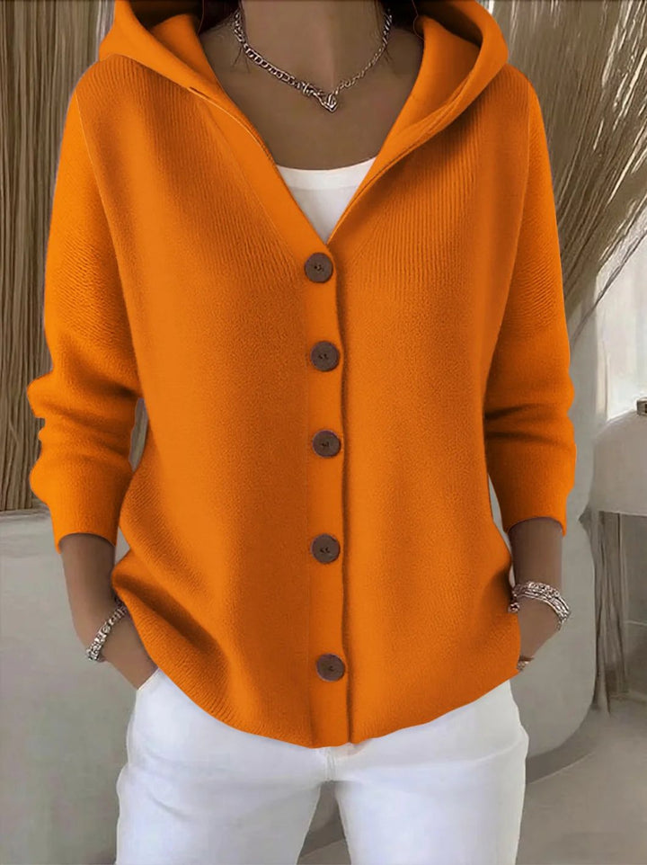 Darienne Cardigan mit Kapuze in Orange