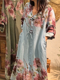 Sierlablumen | Langes Kleid mit Blumen