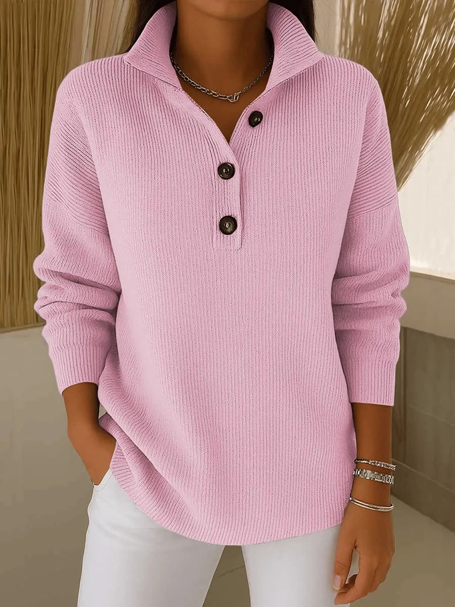 Florence Pullover mit Polokragen in Rosa