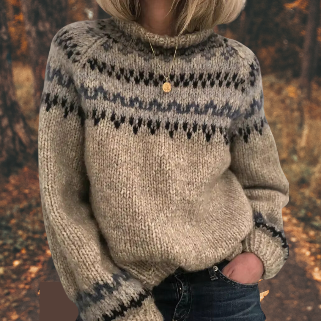 Nordlicht | Warmer Norweger-Pullover