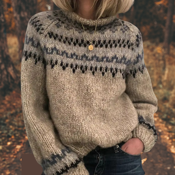 Nordlicht | Warmer Norweger-Pullover