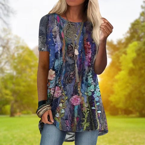 Blütenluxus | Florale Bluse