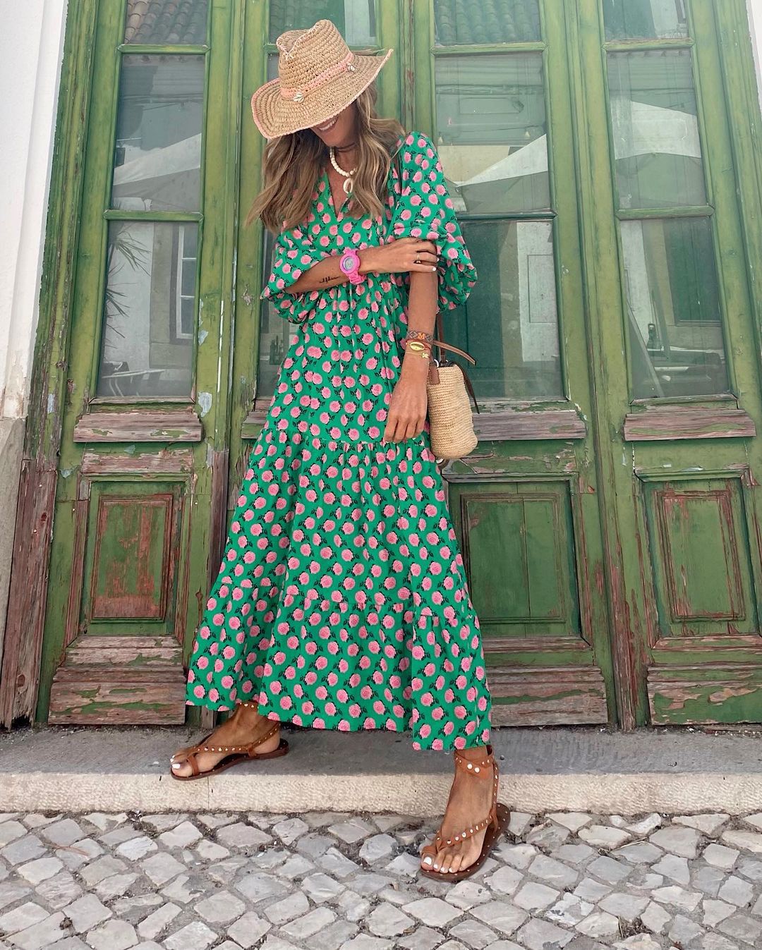 Bohorausch | Bohemian-Kleid mit lebendigem Muster