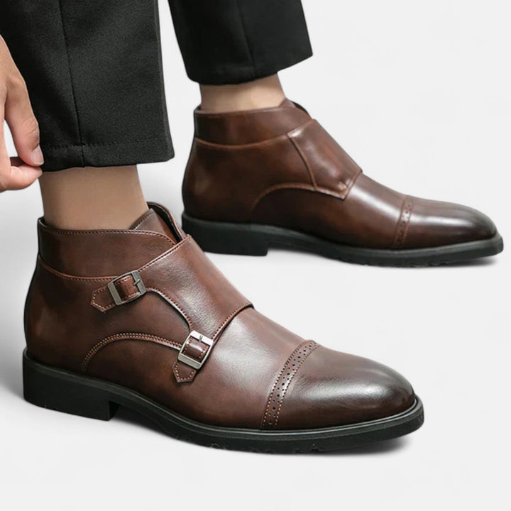 Patriziomonk | Herren Monk Strap Stiefeletten aus Premium-Ecopelle