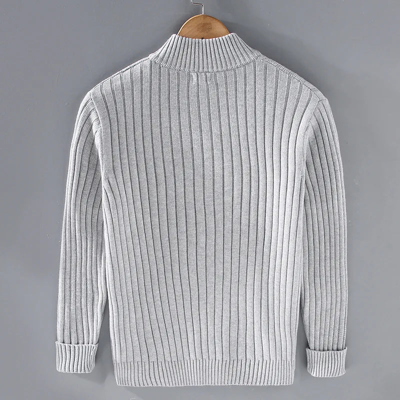 Rubenstrick | Lässige Zip-Up Strickjacke