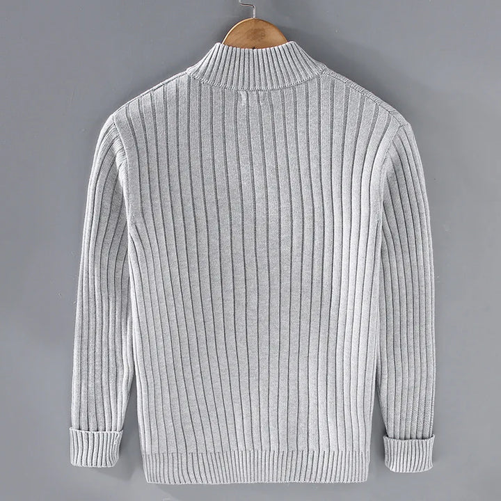 Rubenstrick | Lässige Zip-Up Strickjacke