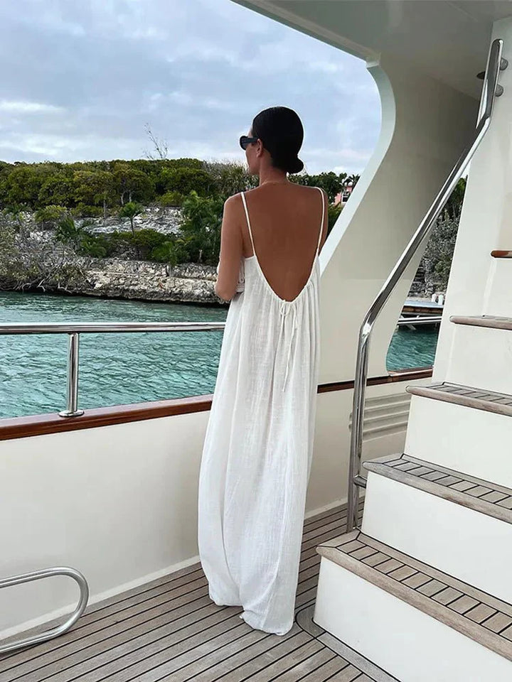 Nachtglanz | Elegantes Maxikleid mit Beinschlitz