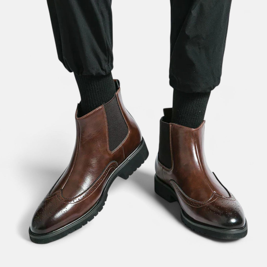 Marziochelsea | Elegante Chelsea-Stiefel für Herren aus Kunstleder