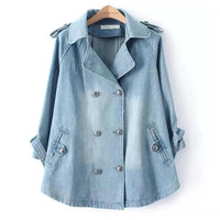 Denimcape | Stylischer Jeans-Cape-Mantel