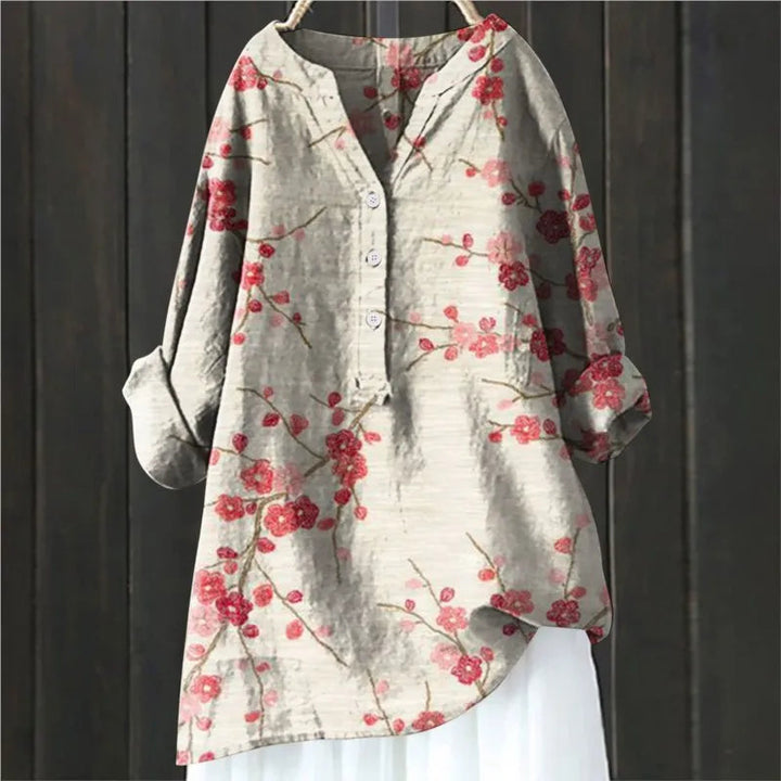 Mabel | Blumige französische Vintage-Bluse