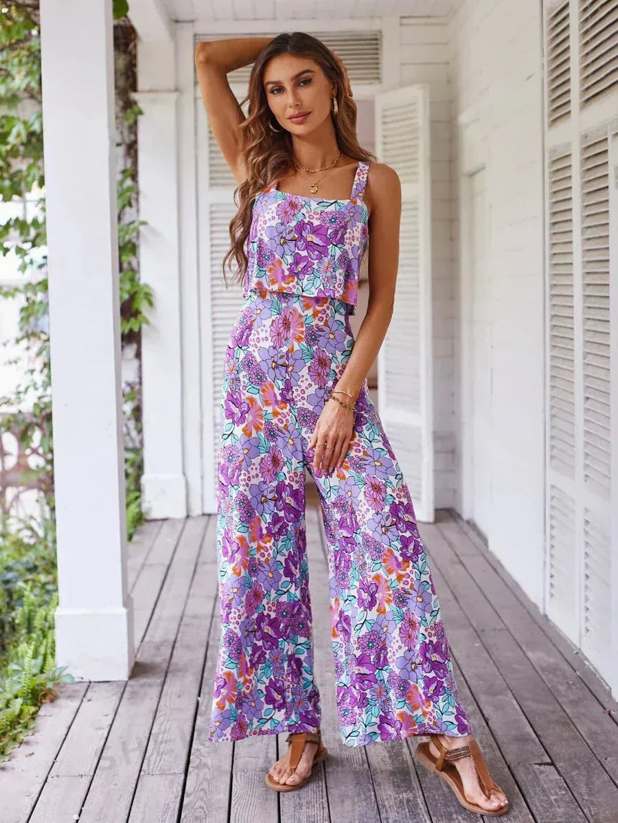 Blütentanz | Weiter Jumpsuit mit Blumenprint