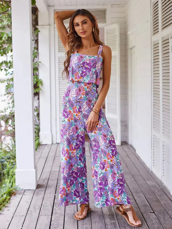 Blütentanz | Weiter Jumpsuit mit Blumenprint