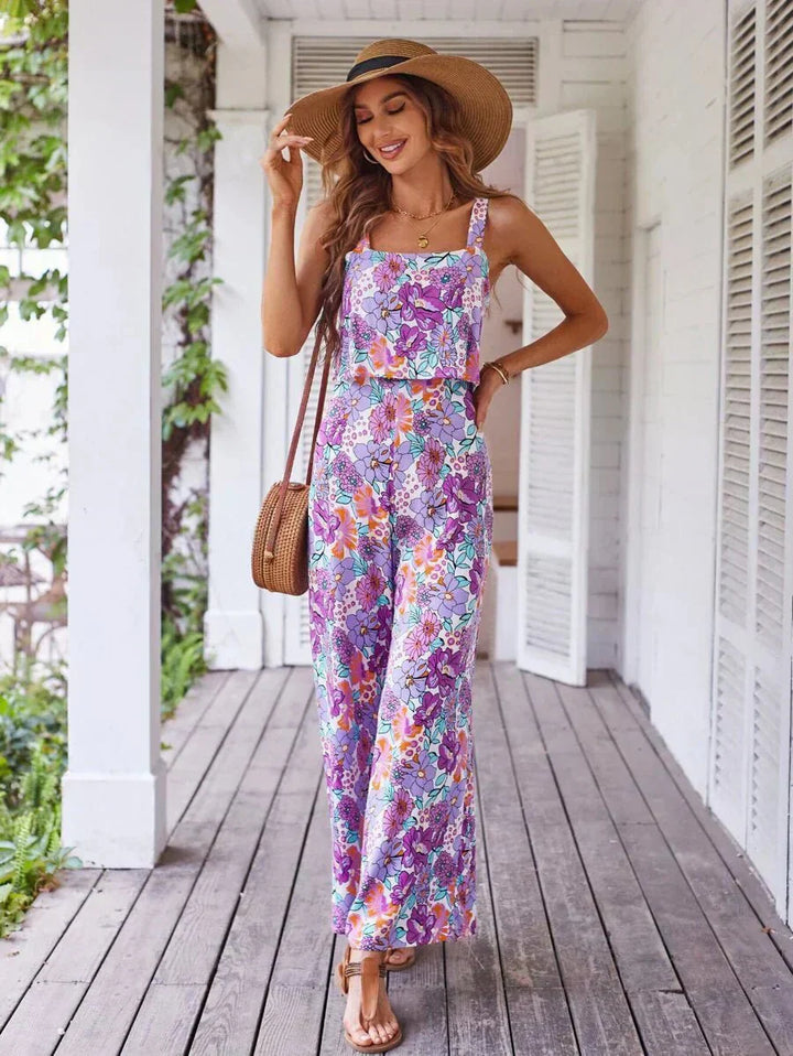Blütentanz | Weiter Jumpsuit mit Blumenprint