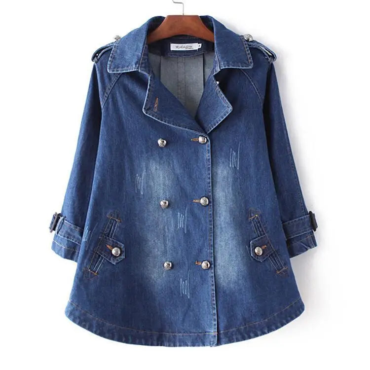 Denimcape | Stylischer Jeans-Cape-Mantel