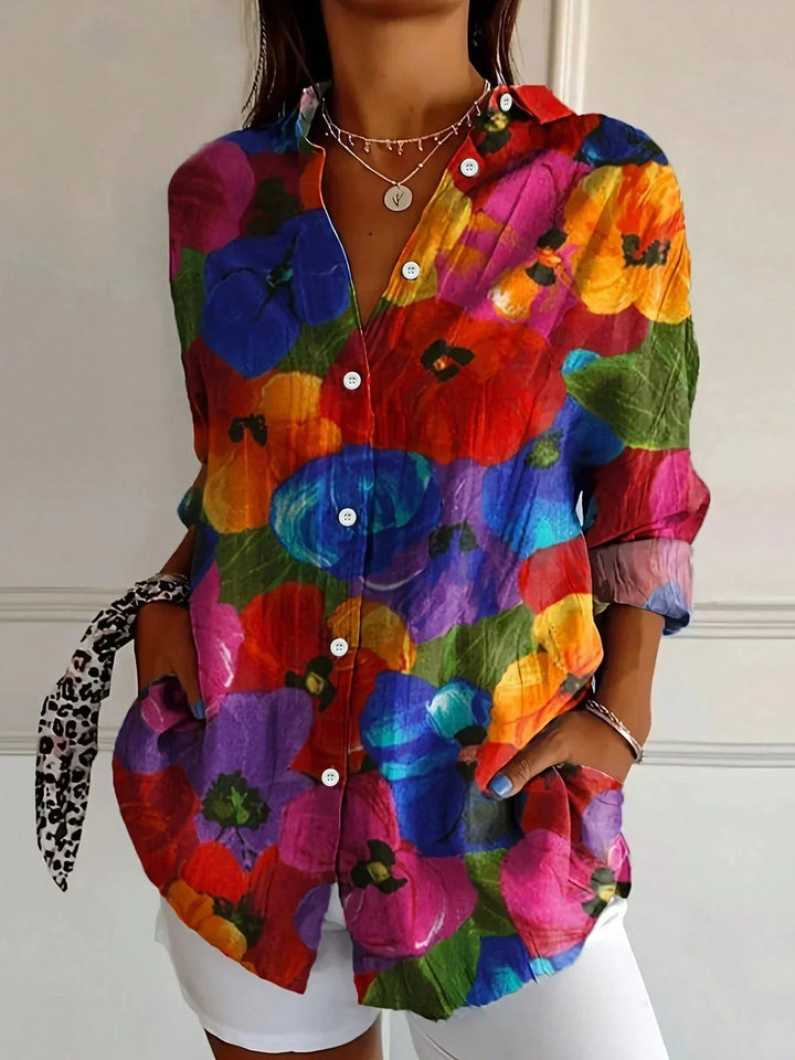 Shielo | Bluse mit abstraktem Muster