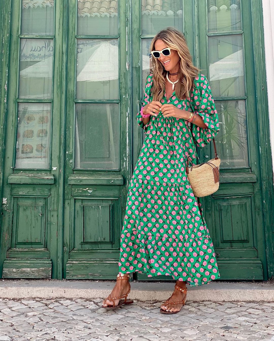Bohorausch | Bohemian-Kleid mit lebendigem Muster