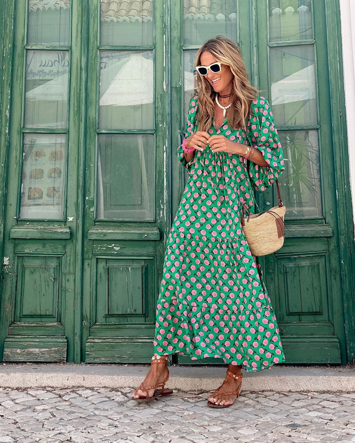 Bohorausch | Bohemian-Kleid mit lebendigem Muster