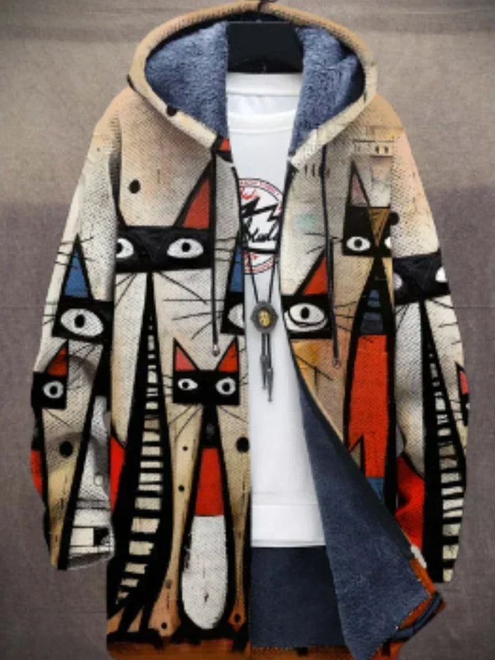 Kuschelretro | Fleece-Jacke im Retro-Look für Damen